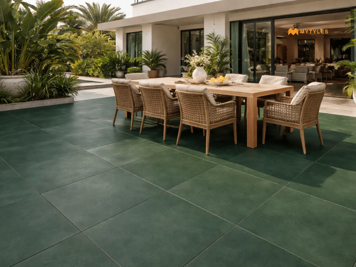 Green Anti Skid Terrace Tiles